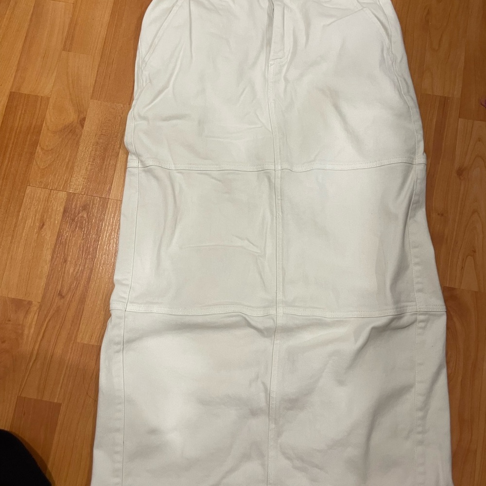 & Other Stories White Midi Skirt